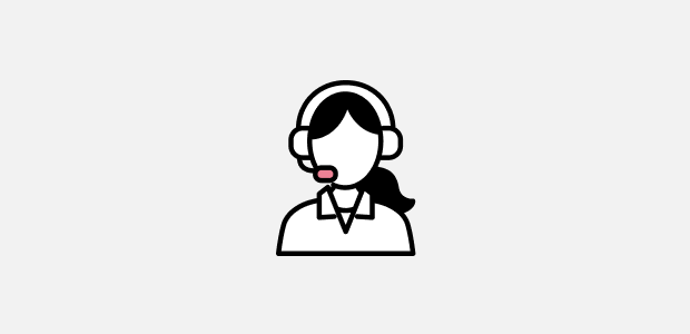 ヘッドセットをつけた人のアイコン